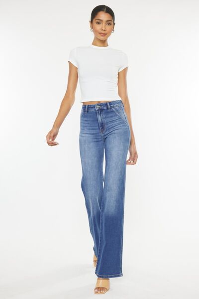 Kancan Ultra High Waist Gradient Flare Jeans - Premium Jeans from Trendsi - Just $66.28! Shop now at noTORIous + co