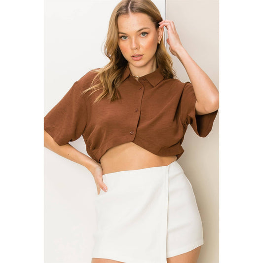 my kinda day collared crop - Premium  from HYFVE - Just $22! Shop now at noTORIous + co