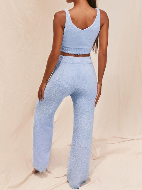 V-Neck Tank and Pants Set - Premium Set from Trendsi - Just $43! Shop now at noTORIous + co