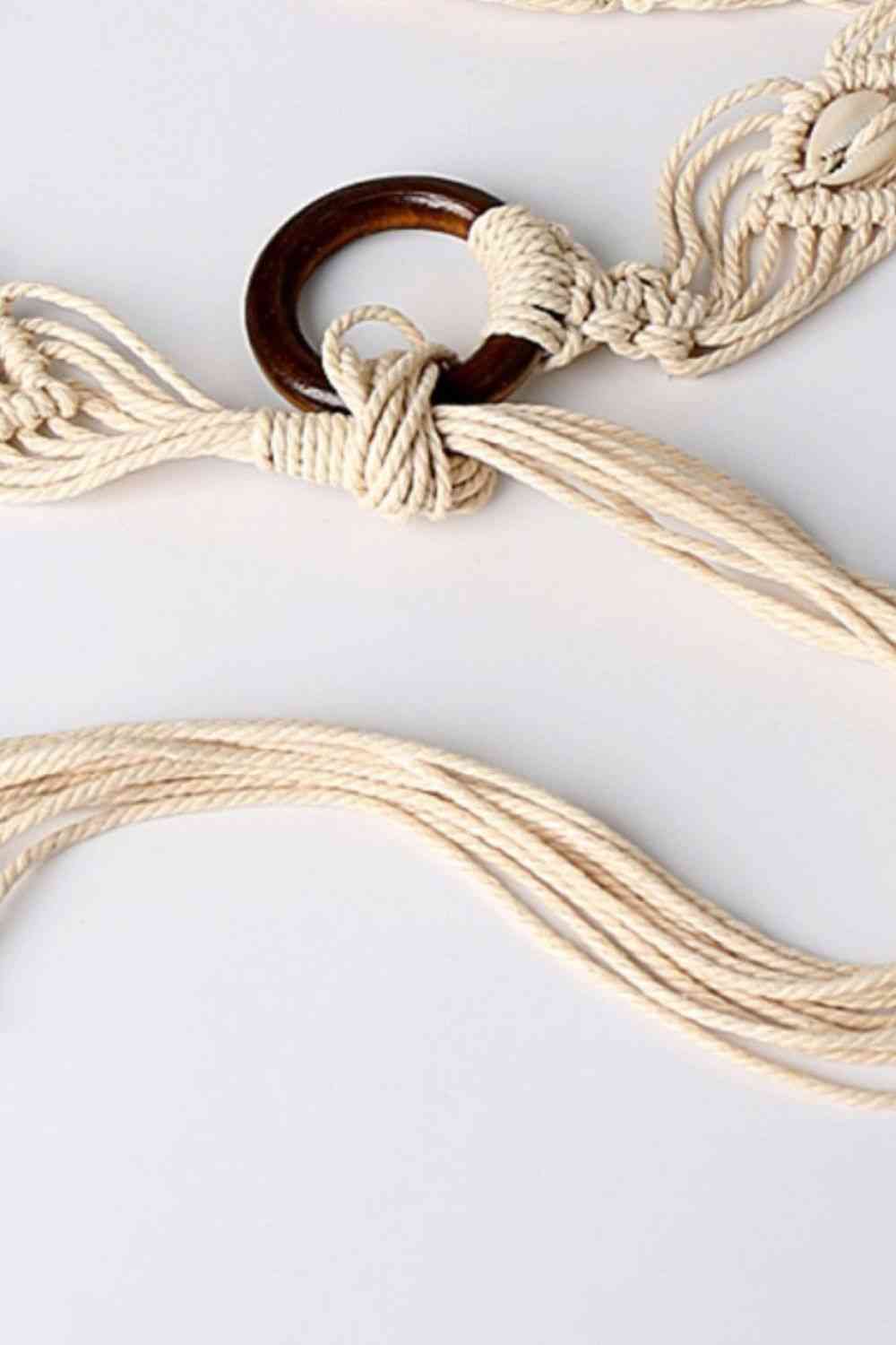 Bohemian Wood Ring Braid Belt - Premium  from Trendsi - Just $18! Shop now at noTORIous + co