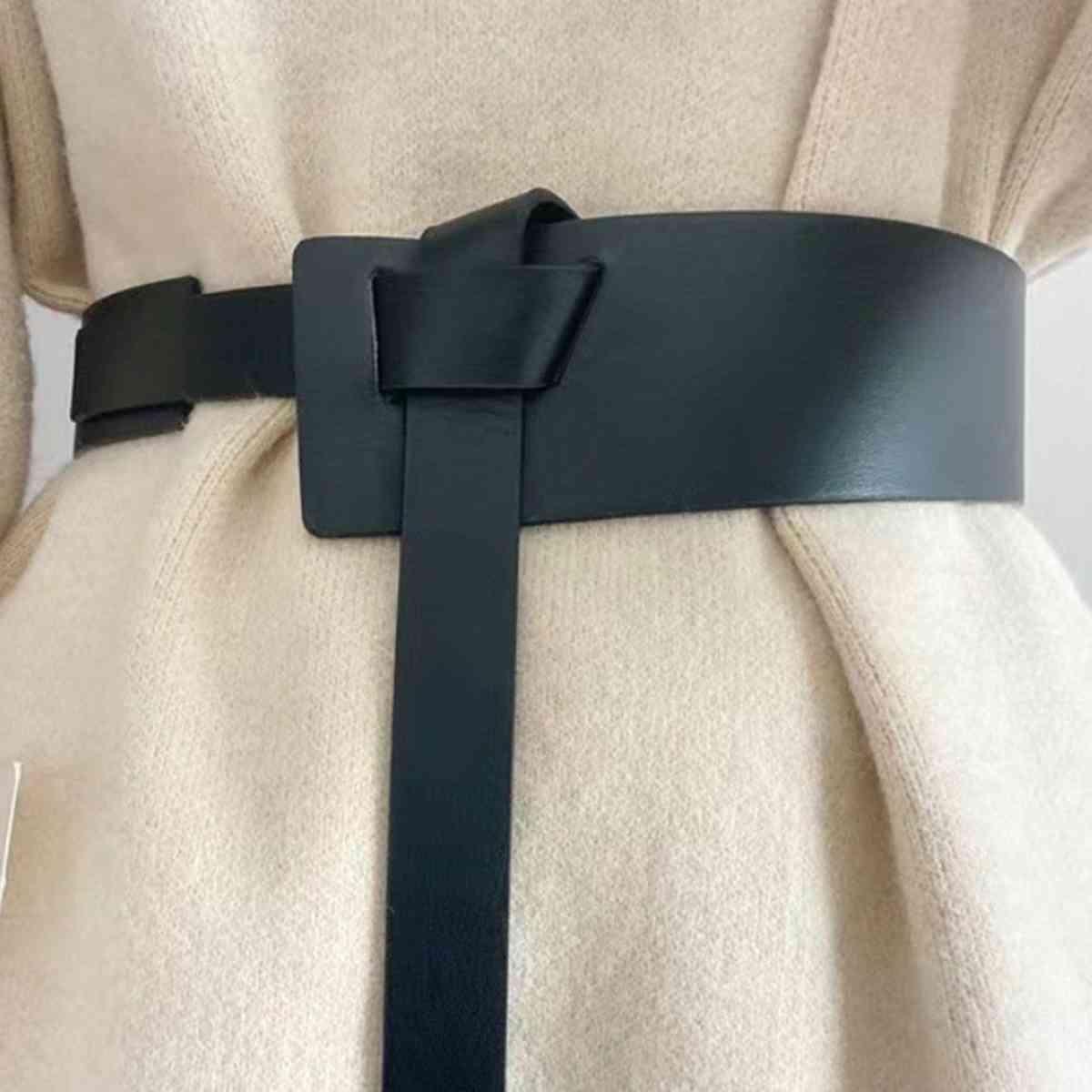 Knot Detail PU Belt - Premium  from Trendsi - Just $9! Shop now at noTORIous + co