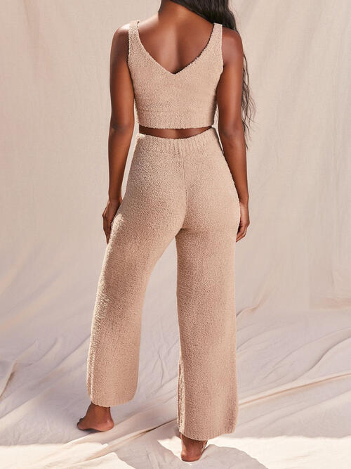 V-Neck Tank and Pants Set - Premium Set from Trendsi - Just $43! Shop now at noTORIous + co