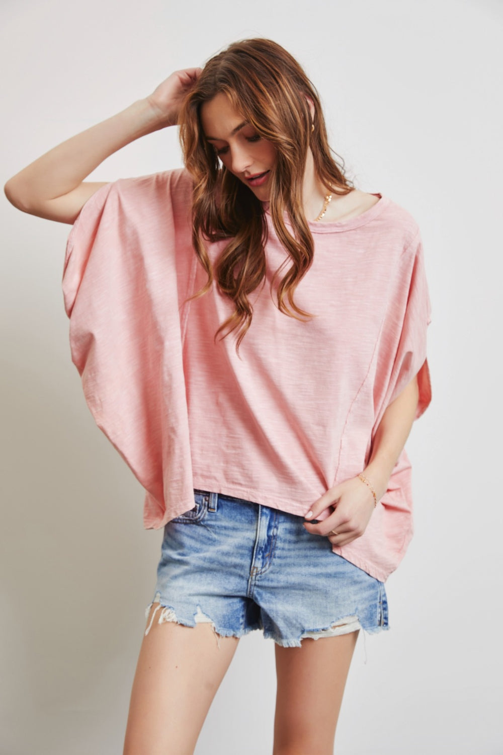 HEYSON Full Size Garment-Dyed Boat Neck Oversized Top - Premium  from Trendsi - Just $52.24! Shop now at noTORIous + co
