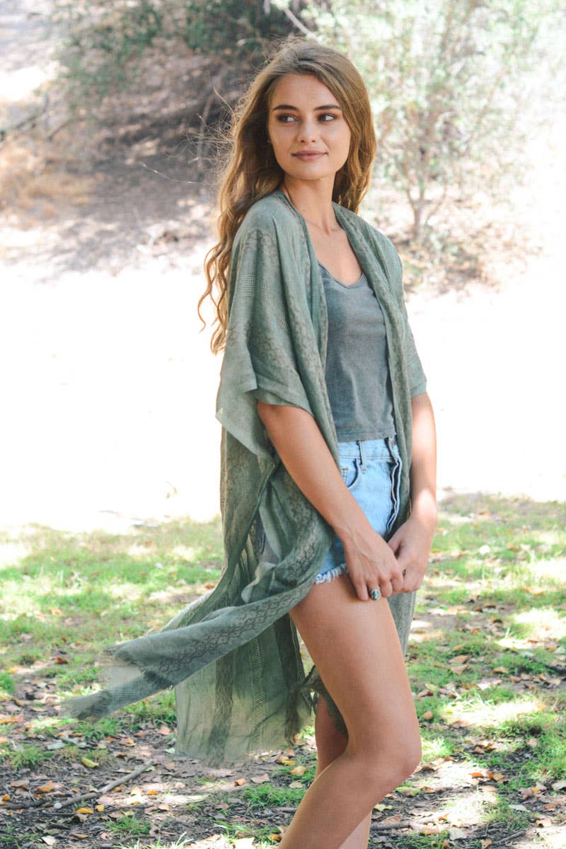 sage woven kimono - Premium  from Leto Accessories - Just $18! Shop now at noTORIous + co