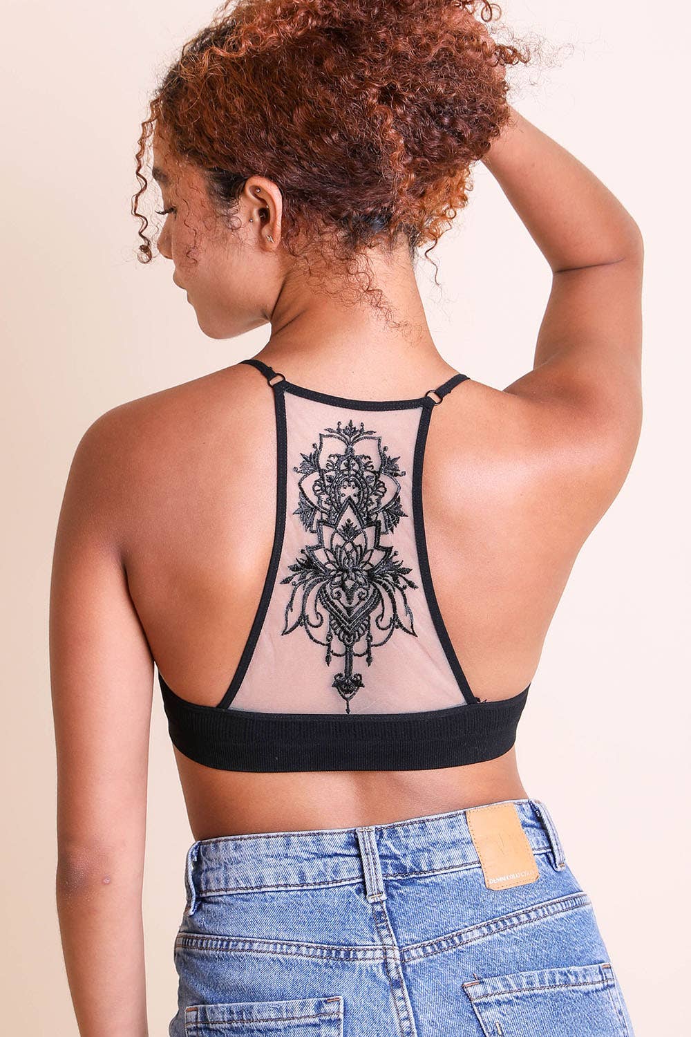 Tattoo Mesh Racerback Bralette - Premium  from Leto Accessories - Just $18.00! Shop now at noTORIous + co