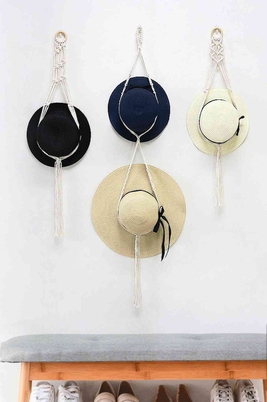 Macrame Hat Hanger - Premium Accessory from Trendsi - Just $10! Shop now at noTORIous + co