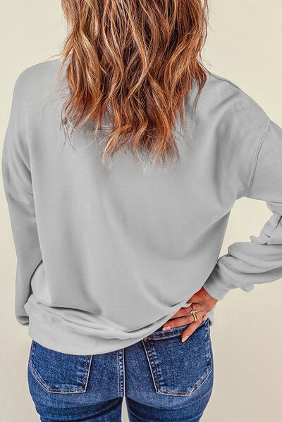 IN MY FOOTBALL ERA Round Neck Sweatshirt - Premium Tops from Trendsi - Just $38! Shop now at noTORIous + co