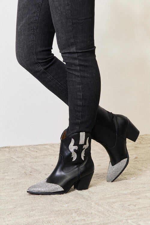 East Lion Corp Rhinestone Pointed  Boots - Premium Shoes from Trendsi - Just $54! Shop now at noTORIous + co
