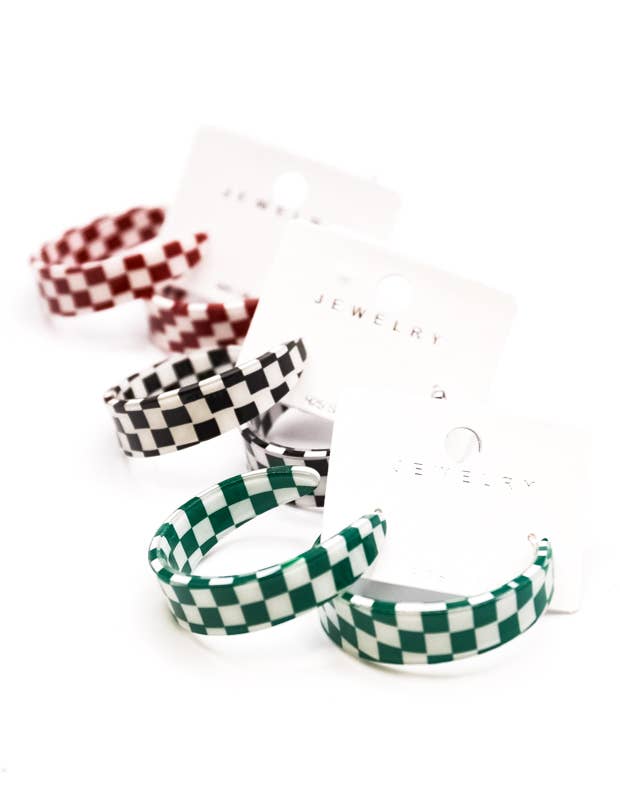 checkered hoops - Premium  from Mark Ashton Wholesale - Just $9.00! Shop now at noTORIous + co