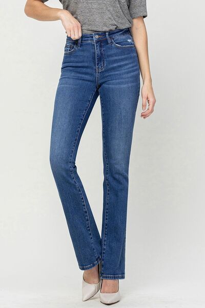 Vervet by Flying Monkey High Waist Bootcut Jeans - Premium Jeans from Trendsi - Just $57.70! Shop now at noTORIous + co