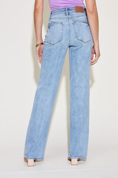 Judy Blue Full Size V Front Waistband Straight Jeans - Premium Jeans from Trendsi - Just $55! Shop now at noTORIous + co