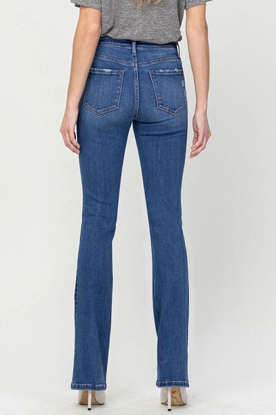 Vervet by Flying Monkey High Waist Bootcut Jeans - Premium Jeans from Trendsi - Just $57.70! Shop now at noTORIous + co