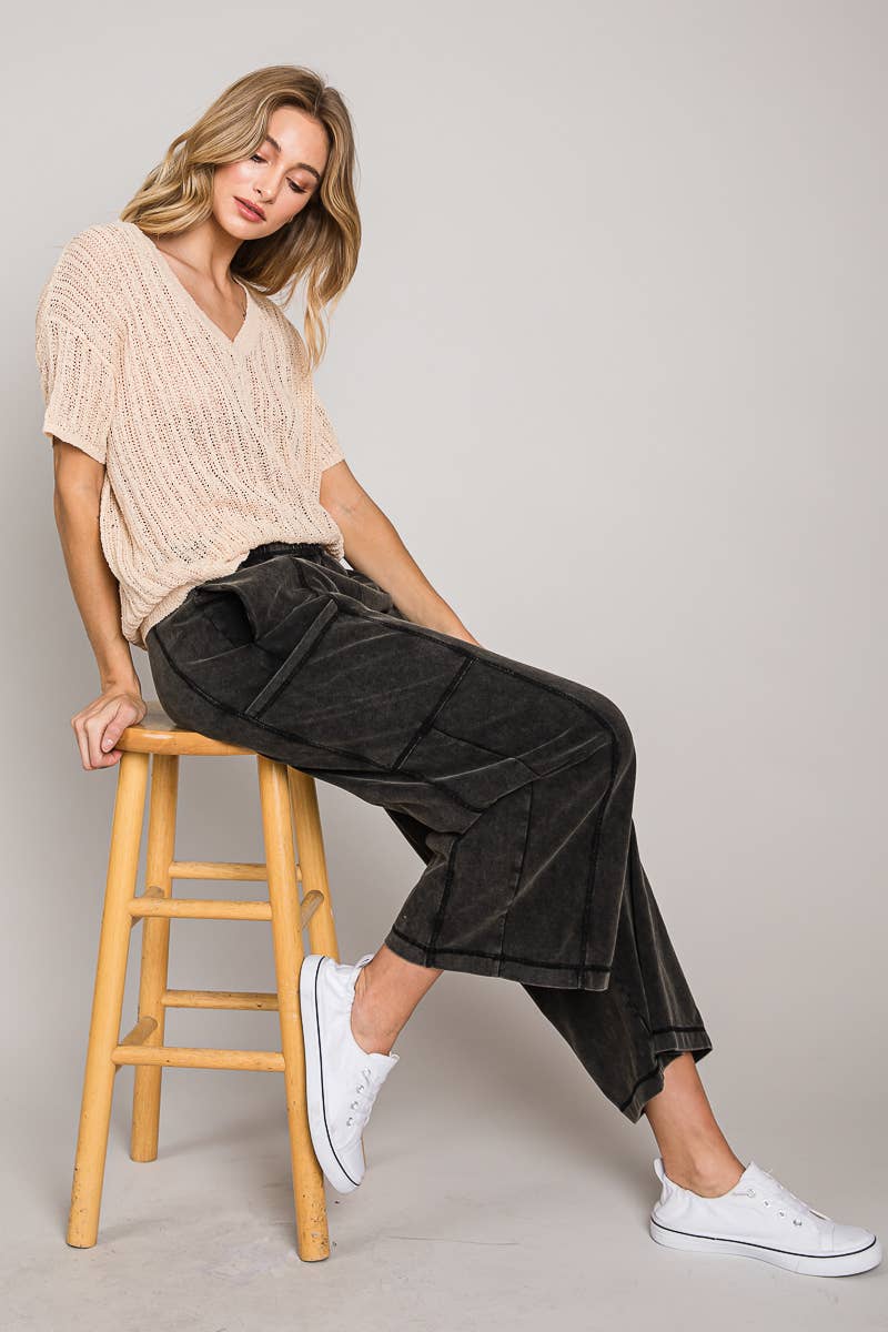 arya acid wash wide leg pant - Premium  from Heyson - Just $40.00! Shop now at noTORIous + co
