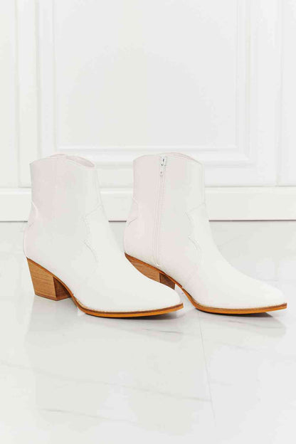 MMShoes Watertower Town Faux Leather Western Ankle Boots in White - Premium  from Trendsi - Just $53! Shop now at noTORIous + co