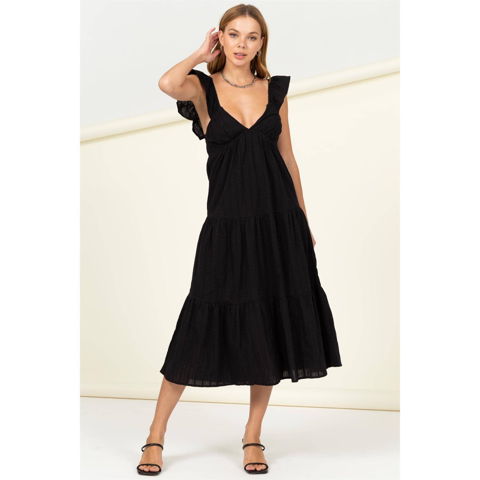 extra passion eyelet tiered midi dress - Premium  from HYFVE - Just $38.00! Shop now at noTORIous + co