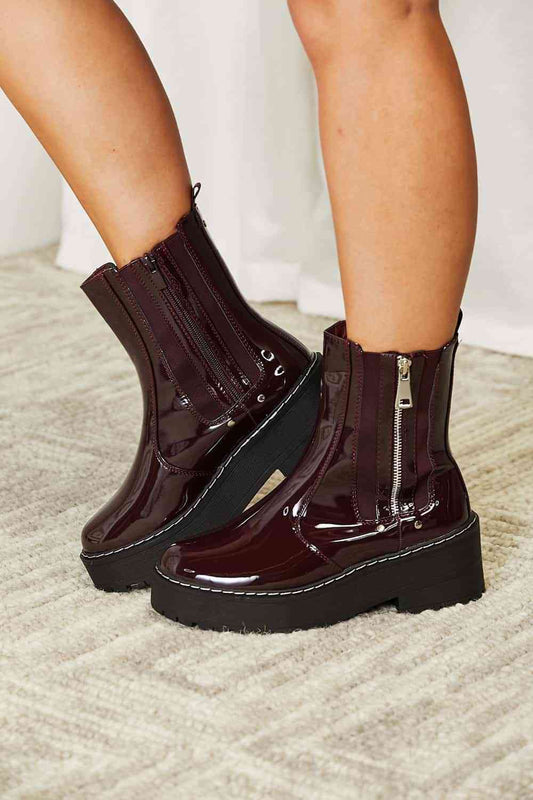Forever Link Side Zip Platform Boots - Premium  from Trendsi - Just $50! Shop now at noTORIous + co